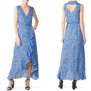 Parker Betty Floral Silk Ruffle Maxi Dress Size XS